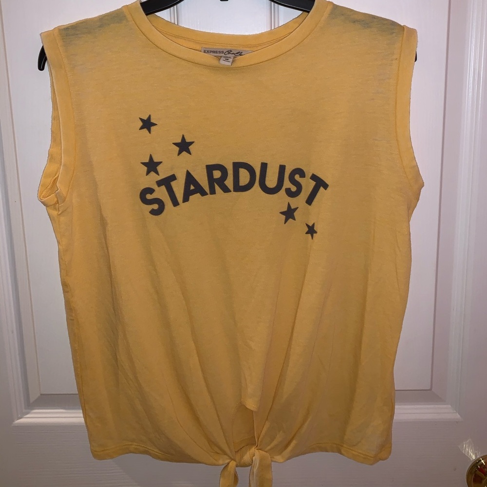Never Worn Express Stardust Puffed Shoulders Tank… - image 1